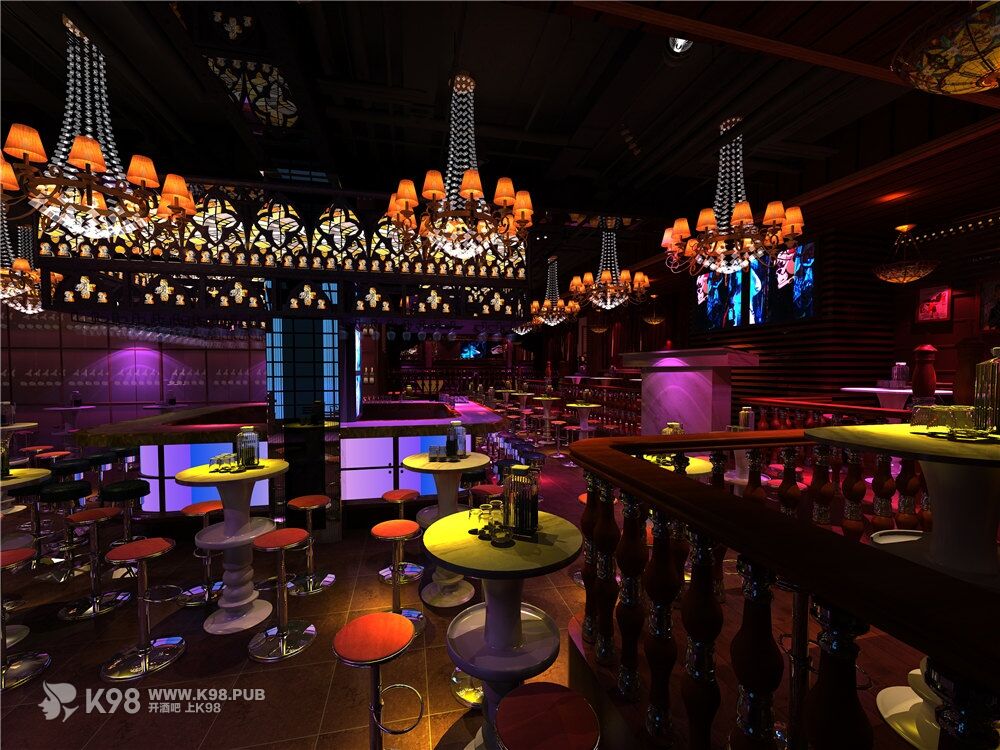 酒吧设计风格大厅效果图