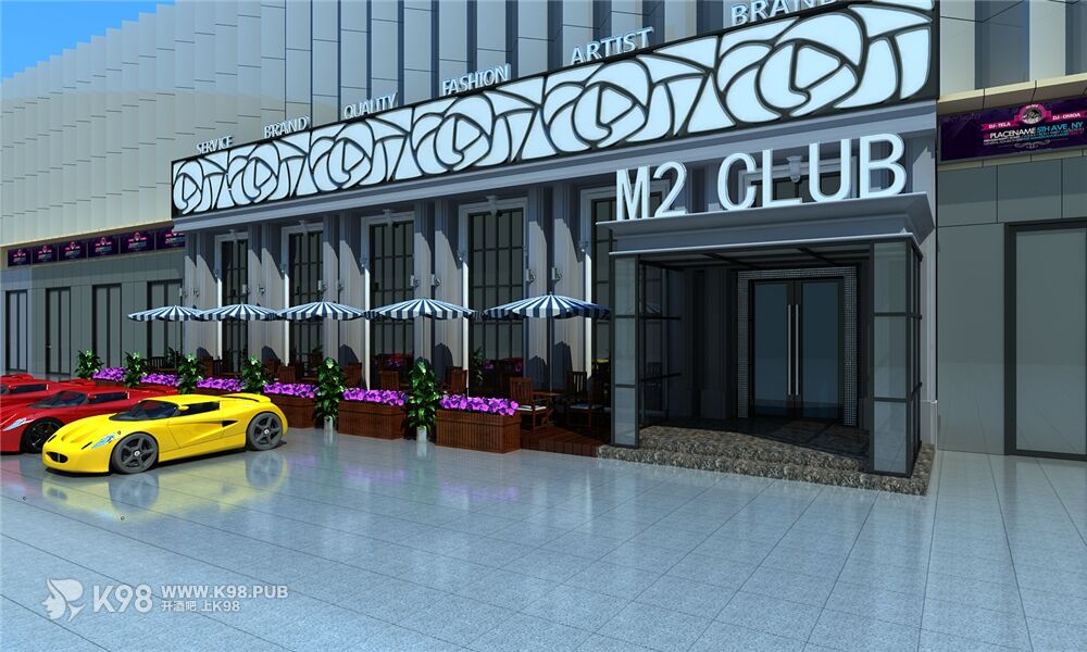 长乐M2酒吧外观设计白天效果图