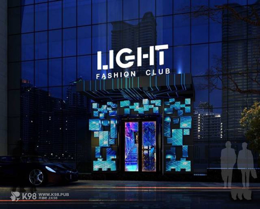 LIGHT NIGHT CLUB酒吧设计门头效果图