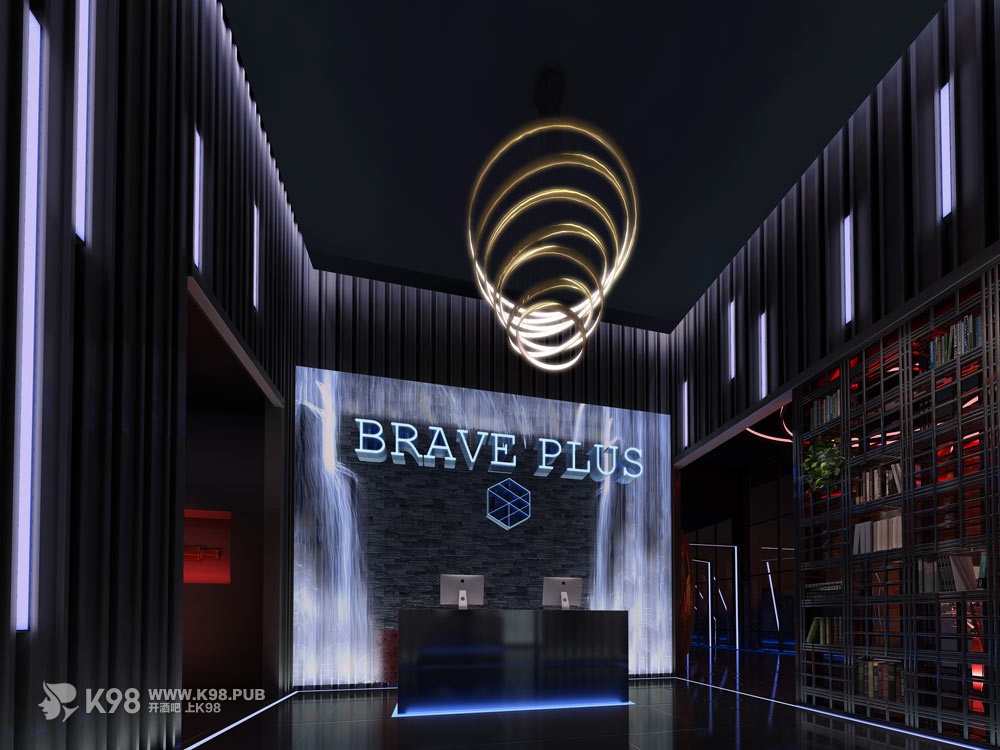 缅甸brave club酒吧设计前厅效果图