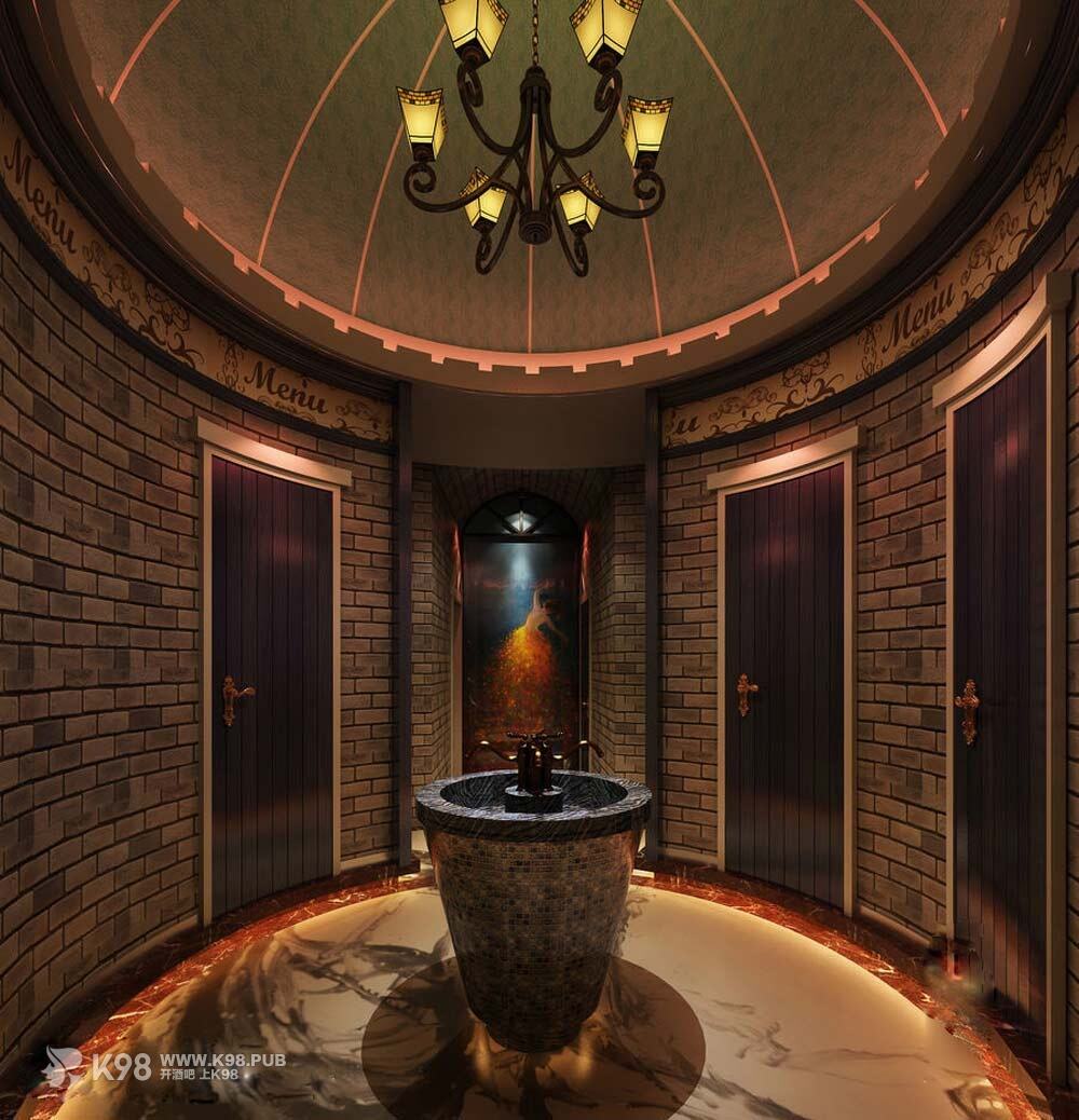 天水碧池古堡酒馆设计效果图-洗手台