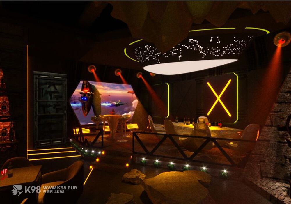 游戏主题酒吧设计效果图-大厅