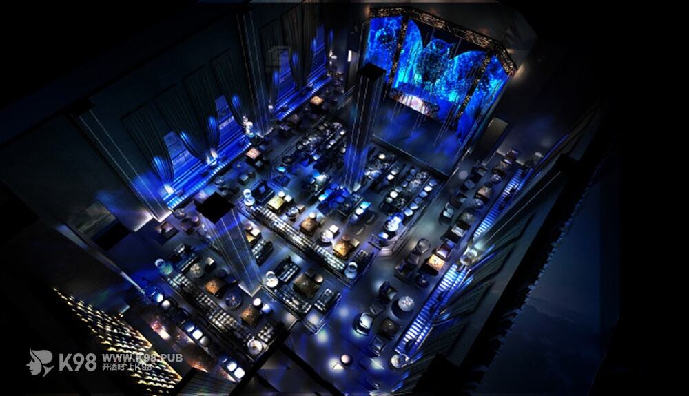 广州THALIA小酒吧设计效果图-鸟瞰图