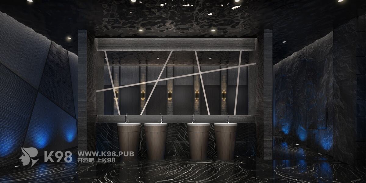 云南临沧酒吧设计效果图-洗手台