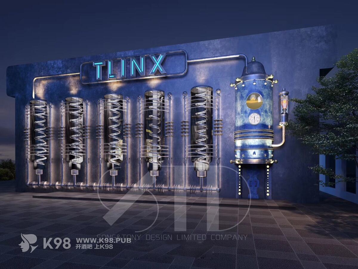 Tlinx电音酒吧设计效果图-门头