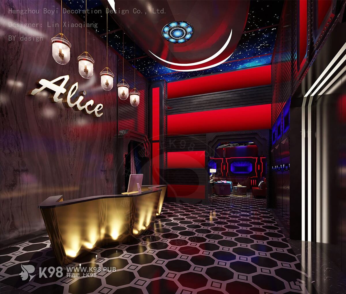 爱丽斯酒吧设计效果图-前厅