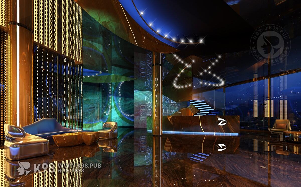 震CLUB酒吧设计效果图-前厅