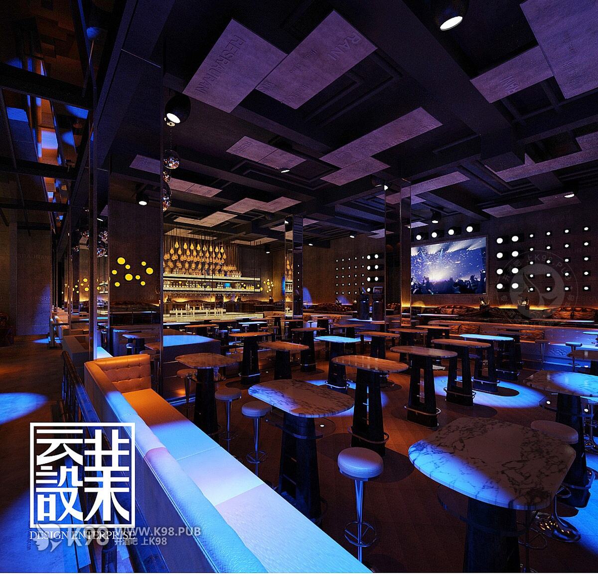 THE 1th CLUB酒吧设计图-大厅
